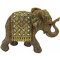 Elefantenfigur Figuren Gold African und Elephant Abbildung 7x20x16cm 28718 - Signes Grimalt