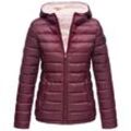 MARIKOO Damen modische Steppjacke Übergangsjacke mit großer Kapuze Lucy