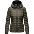 MARIKOO Damen Winterjacke Steppjacke mit kuschlig weichem Teddyfell Jaylaa