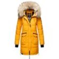 MARIKOO Damen Winter Parka Steppmantel mit Abnehmbarem Kunstfellkragen Chaskaa