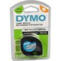 Dymo Letratag-Originalband 91208 (S0721730) schwarz auf silber 12mm x 4m