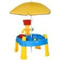 HOMCOM Sandspielzeug mit Sonnenschirm bunt 72,5L x 78B x 81,5H cm