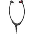 Thomson TV Headset In-Ear mit Kinnbügel, getrennte Lautstärkeregler Kabel 8 m In-Ear-Kopfhörer (leichte Bauweise, einfache Bedienung, Seniorenkopfhörer), schwarz
