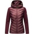 NAVAHOO Damen Stylische Outdoorjacke Übergangsjacke mit Kapuze Nimm-Mich-Mit