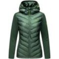 NAVAHOO Damen Stylische Outdoorjacke Übergangsjacke mit Kapuze Nimm-Mich-Mit