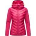 NAVAHOO Damen Stylische Outdoorjacke Übergangsjacke mit Kapuze Nimm-Mich-Mit