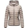 NAVAHOO Damen Stylische Steppjacke Übergangsjacke mit Kapuze Neevia