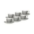 Ritzenhoff & Breker Espressotassen und -untertassen Doppio 80 ml 6er Set