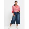 Extraweite 3/4-Jeans in Curvy-Schnitt ELLA, blue used Denim, Gr.44