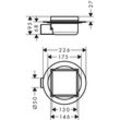 hansgrohe RainDrain Spot Punktablauf 151x150mm Rost befliesbar edelstahl gebürstet 56112800