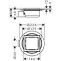 hansgrohe RainDrain Spot Punktablauf 150x150mm Rost edelstahl gebürstet 56055800