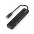 Hama USB-C Hub Multiport, 5 Ports, 3x USB A, USB C, HDMI™, Notebook, Laptop USB-Adapter USB-C zu HDMI, USB Typ A, USB-C, schwarz