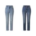 esmara® Damen Jeans, Straight Fit, hoher Baumwollanteil