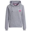 Damen Hoodie mit Herz-Applikation