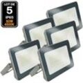 Europalamp - 5 LED-Fluter 50W ProLine Neutralweiß 4000K Hohe Helligkeit.