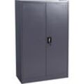 Aktenschrank HHG 731, Stahlschrank Büroschrank Schrank, 2 Türen abschließbar Metall 140x90x40cm dunkelgrau