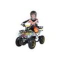 Elektro-Kinderquad Torino, 1000 Watt, Pocket-Quad mit Scheibenbremsen, 25 km/h, 3 x 12-Volt-Batterie (Gelb Graffiti)