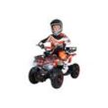 Elektro-Kinderquad Torino, 1000 Watt, Pocket-Quad mit Scheibenbremsen, 25 km/h, 3 x 12-Volt-Batterie (Schwarz/Weiß/Rot Polo)