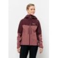 Fahrradjacke JACK WOLFSKIN "MOROBBIA 3L JKT W", Damen, Gr. L (42/44), rot (apple, butter), OBERSTOFF 100% POLYESTER ABSEITE 100% POLYESTER, Jacken