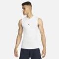 Nike Pro ärmelloses Dri-FIT Fitnessoberteil mit enger Passform für Herren - Weiß