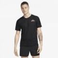 Nike Trail Solar Chase Nike Dri-FIT Kurzarm-Laufoberteil für Herren - Schwarz