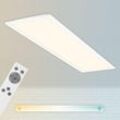 Cct led Panel Briloner leuchten piatto, 24 w, 2200 lm, IP20, weiß, Kunststoff-Metall, Dimmbar, mit Fernbedienung, cct, 100 x 25 x 6 cm