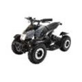 Elektro-Kinderquad Cobra, 800 Watt, bis 30 km/h, ab 5 Jahren, Federung, 3x 12V-Akku, Scheibenbremsen (Grau/Schwarz)