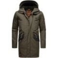 STONE HARBOUR Herren Modischer Wintermantel Winterparka mit Teddyfell Futter Ragaan