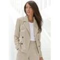 LASCANA Kurzblazer beige Gr. 34 für Damen. Figurbetont