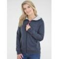 Navigazione Sweatjacke Damen Baumwolle, blau