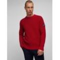 Daniel Hechter Rippstrick-Pullover Herren Baumwolle, rot