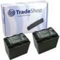 2x Trade-Shop Premium Kamera Li-Ion Akku 3,6V/3,7V 3400mAh mit Infochip ersetzt Panasonic VW-VBK-180E VW-VBK-180PP VW-VBK-360 VW-VBK-360-K