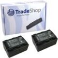 2x Trade-Shop Premium Kamera Li-Ion Akku 3,6V / 3,7V mit Infochip für Panasonic SDR-S50PC SDR-S70K SDR-S70P SDR-S70PC SDR-S70R SDR-S70S SDR-S71GK