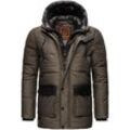 STONE HARBOUR Herren Winterjacke Warm Gefütterter Wintermantel mit Doppelter Kapuze Mitjaa