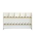 Chic Antique Sortierregal für Wand mit 15 Fächern, 120 x 12 x 70 cm, antique creme