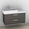 Artiqua 415 Waschtischunterschrank für Living City 818432 Stahlgrau Metallic, 415-WU2L-L13-7141-88 415-WU2L-L13-7141-88