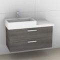 Artiqua 415 Waschtischunterschrank für Living City 818432 Graphit Struktur quer, 415-WU2L-L13-7098-4 415-WU2L-L13-7098-401