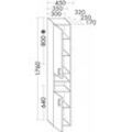 Burgbad Hochschrank Sys30 PG2 Echo 1760x350x320 Nussbaum Dekor Samt, HS3532LF2751 HS3532LF2751