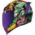 Icon Airflite Cat Scratch Fever 23, Integralhelm Hellblau/Gelb/Schwarz/Violett M male