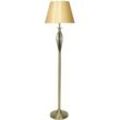 Dar bybliss - Stehlampe Antik Messing komplett mit Gold Round Tapered Shade