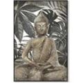 Wand Adorno Tisch Buddha Palmeras Schwarze Bilder schwarz 92x5x62cm 28060 - Negro - Signes Grimalt