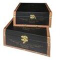 Dekorationsbox Koffer Aufbewahrung 2 Einheiten Boxen und Schmuck schwarz 21x26x14cm 26872 - Signes Grimalt