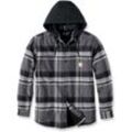 Carhartt Rugged Flex Flannel Fleece, Textiljacke Schwarz/Grau L male