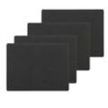 LindDNA - Tischset Square L, 35 x 45 cm, Nupo schwarz (4er-Set)