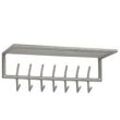 WOHNLING Wandgarderobe WL6.448 silber Metall 7 Haken 74,5 x 38,0 cm