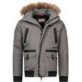 Arctic Seven Winterjacke Herren Baumwolle, grau