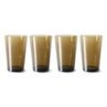 HKliving - 70's Glas Teebecher, mud brown (4er-Set)