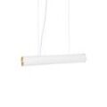 ferm LIVING - Vuelta LED Pendelleuchte, L 60 cm, weiß / Messing