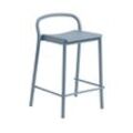 Muuto - Linear Steel Barhocker Outdoor, SH 65 cm, hellblau