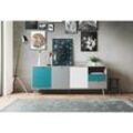 Finori Sideboard "Emilia" Sonoma-Eiche / Tricolor, 3 Türen